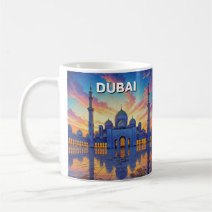 Caneca De Café Dubai Grand Mesquita UAE Sunset