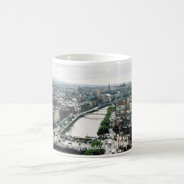 Caneca De Café Dublin city skyline & O'Connell Bridge Irlanda (Centro)