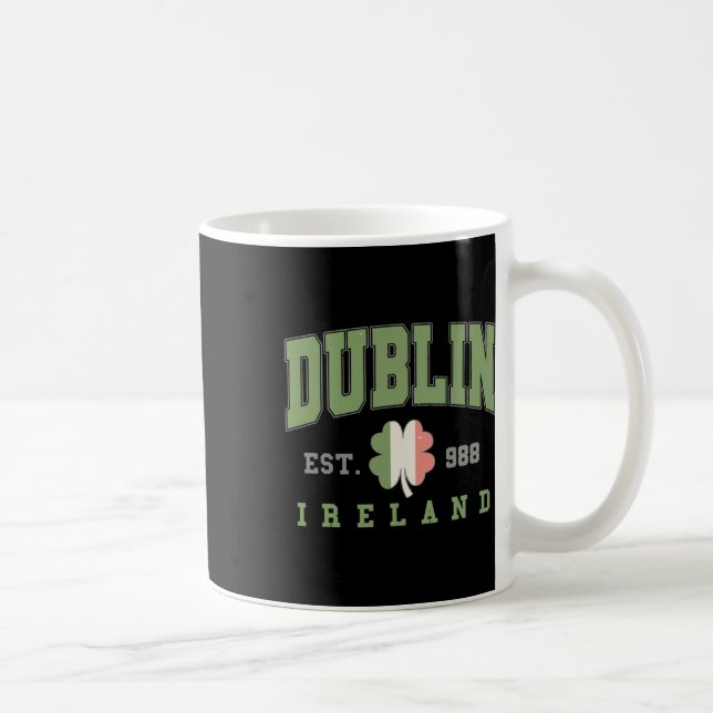 Caneca De Café Dublin Ireland College University Ruas. Dia dos Pa (Direita)