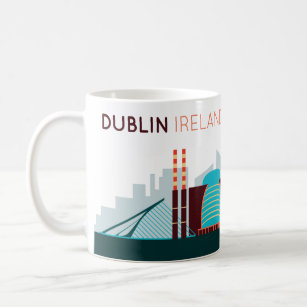 Caneca De Café Dublin Ireland Skyline Coffee Mug