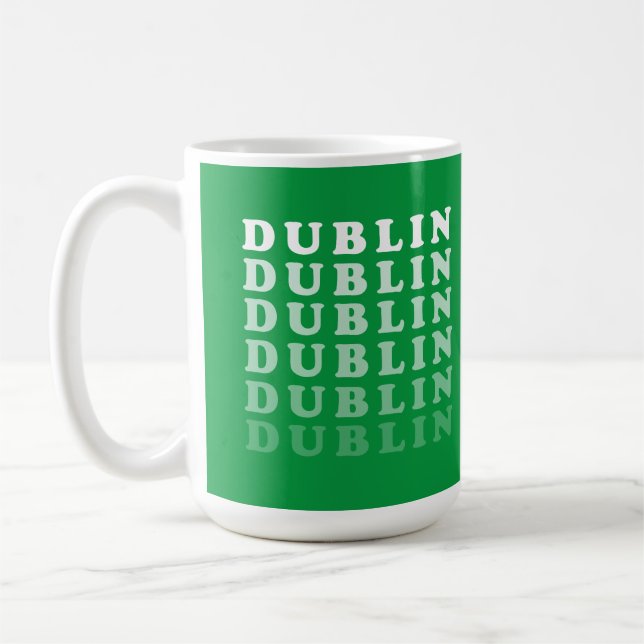 Caneca De Café Dublin Irlanda, eu amo Dublin (Esquerda)