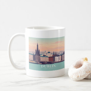 Caneca De Café Dublin Irlanda Pastel Viagem Design