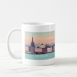 Caneca De Café Dublin Irlanda Pastel Viagem Design