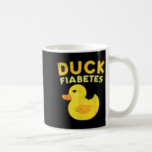 Caneca De Café Duck Fiabetes Engraçado Amarelo Pato Consciência P