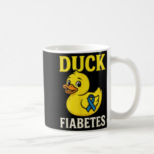 Caneca De Café Duck Fiabetes - Engraçado Diabetes - Pato de Consc