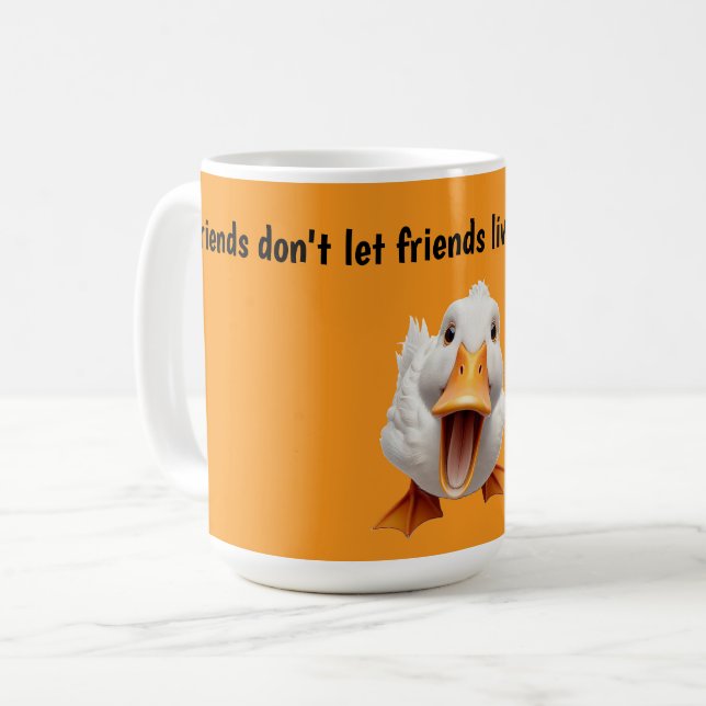 Caneca De Café Duck Friends (Frente Esquerda)
