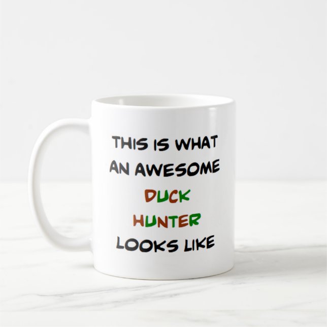 Caneca De Café duck hunter, awesome (Esquerda)