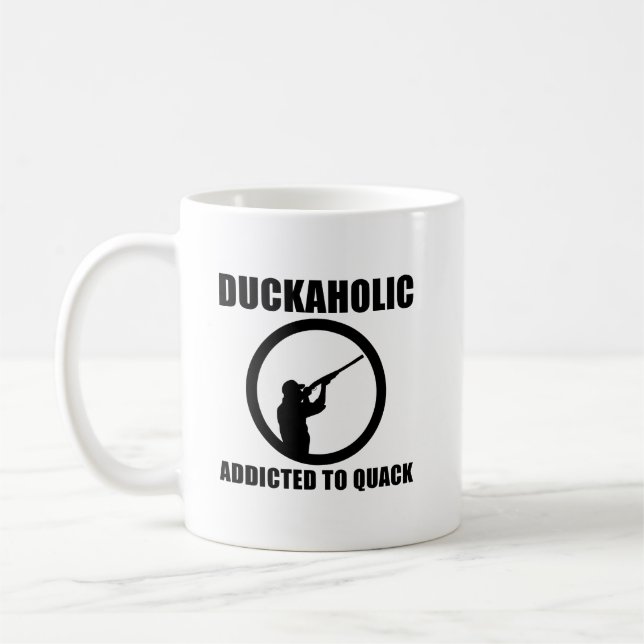 Caneca De Café Duckaholic Funny Hunting Mug (Esquerda)