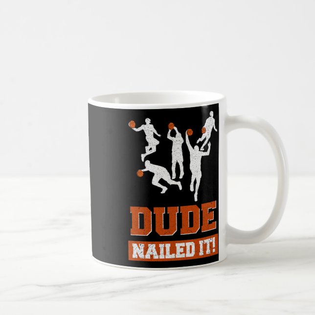 Caneca De Café Dude Nails It Bysketbyll Lovers Toque Byll Id (Direita)