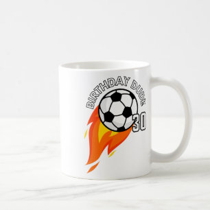 Caneca De Café Duelo de 30 Anos 30º Aniversário Cara Chama Festa