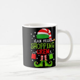 Caneca De Café Duende Natal Compras Preto Engraçado Sexta-feira C