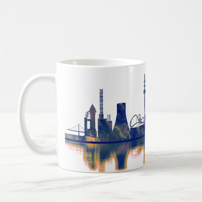 Caneca De Café Duisburg Skyline (Esquerda)