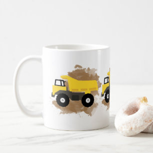 Caneca De Café Dump Truck Construction Vehicle Mud Watercolor