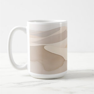 Caneca De Café Dunas Douradas Abstração Serenidade