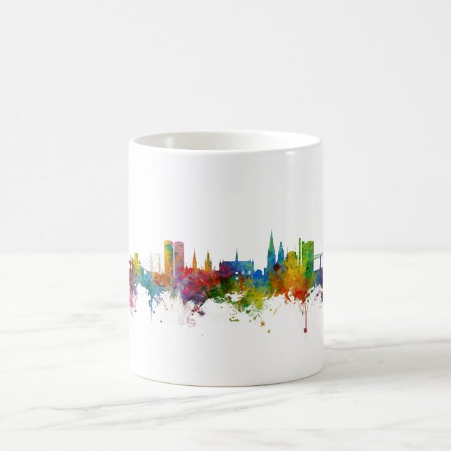 Caneca De Café Dundee Scotland Skyline (Centro)