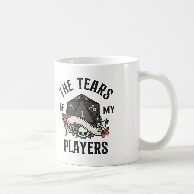 Caneca De Café DUNGEON MASTER MUG Tears of My Players, DnD Mug (Direita)