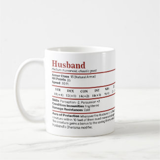 Caneca De Café Dungeons & Dragon Marido Stand Block Mug