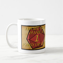 Caneca De Café Dungeons e Dragões D20 Dia Ruim