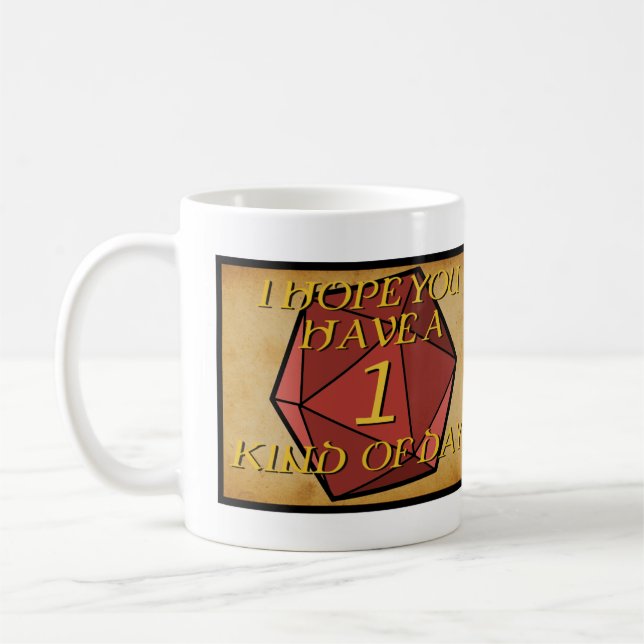 Caneca De Café Dungeons e Dragões D20 Dia Ruim (Esquerda)