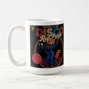 Caneca De Café Duo de Panda Vermelho Disco