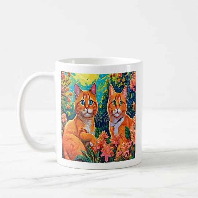 Caneca De Café Duo Felino Caprichoso (Esquerda)