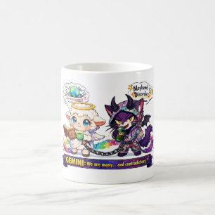 Caneca De Café Dupla Personalidade Divertida do Zodíaco de Gêmeos