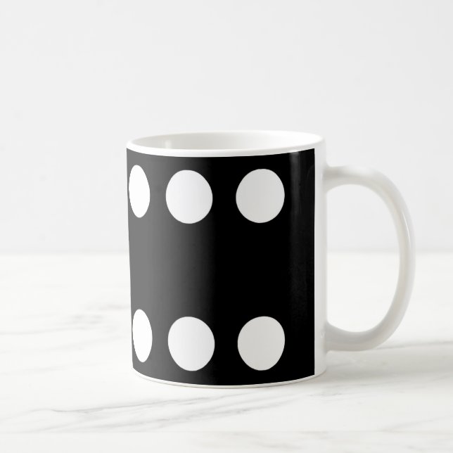 Caneca De Café Dupla Seis Black Domino Mug (Direita)