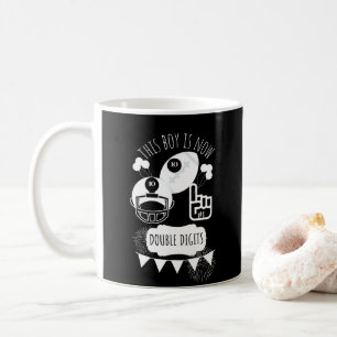 Caneca De Café Duplo Dígito 10º Aniversário Feliz Beisebol