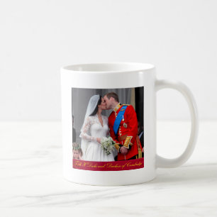 Caneca De Café Duque e duquesa do casamento real de Cambridge