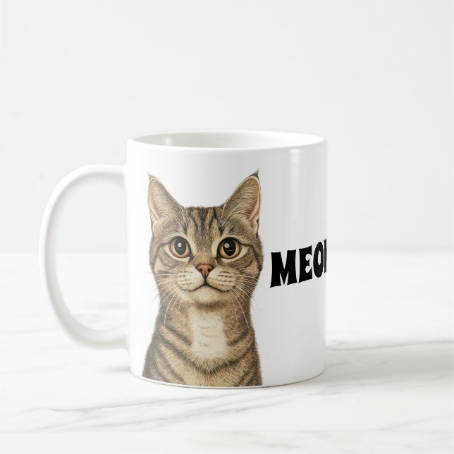 Caneca De Café Dürer's Tabby Treasures: Meow's Cup 1 (Esquerda)