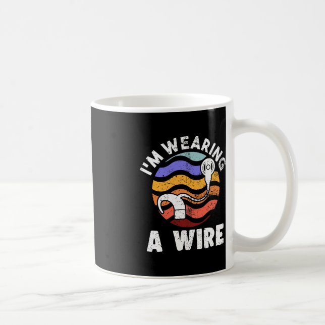 Caneca De Café Duro de diversão auditiva de ASL Imparada Eu sou W (Direita)