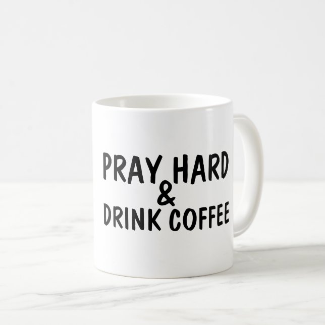 Caneca De Café DURO DE PRAY E BEBIDAS Café (Frente Esquerda)