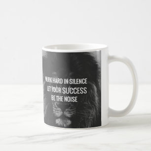 Caneca De Café Duro De Trabalho Em Silêncio - Motivação