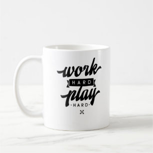 Caneca De Café Duro de Trabalho Reproduzir Quotas Inspiracionais
