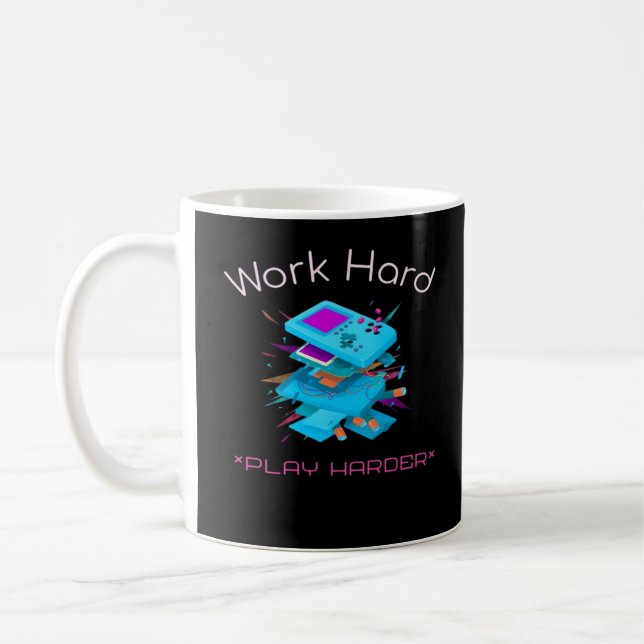 Caneca De Café Duro De Trabalho Tão Engraçado Duro (Esquerda)