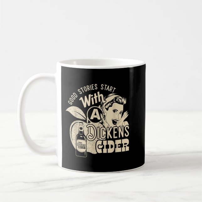Caneca De Café Duro Dickens Cider Girl Whiskey E Beer Apple Hum (Esquerda)