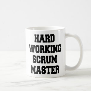 Caneca De Café Duro Trabalhando Scrum Master