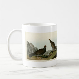 Caneca De Café Dusky Grous (Blue Grouse) - Aves de Audubon da Amé