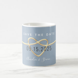 Caneca De Café Dusty Blue Weding Save the Date Coffee Mug