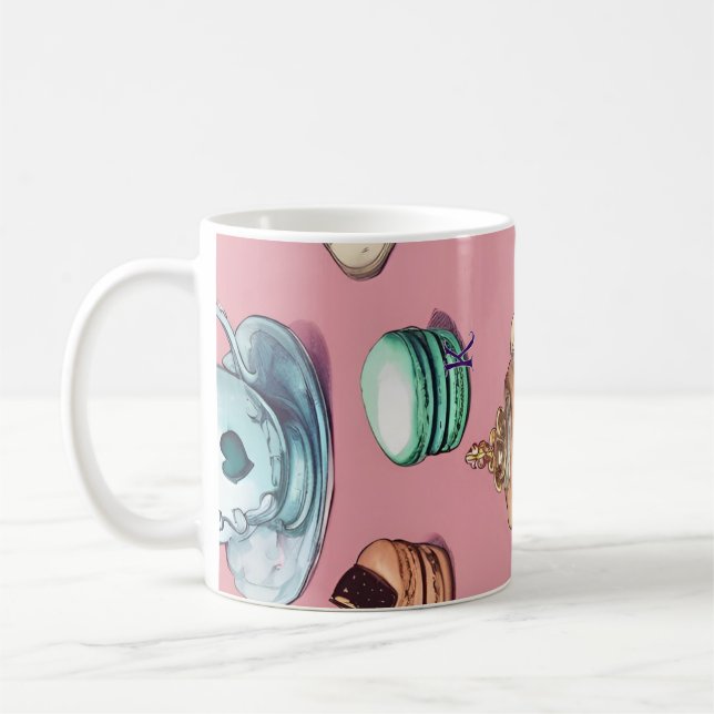 Caneca De Café Dusty Pink Wonderland Inspirada no Design original (Esquerda)