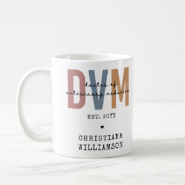 Caneca De Café DVM Personalizada Doutorado em Medicina Veterinári