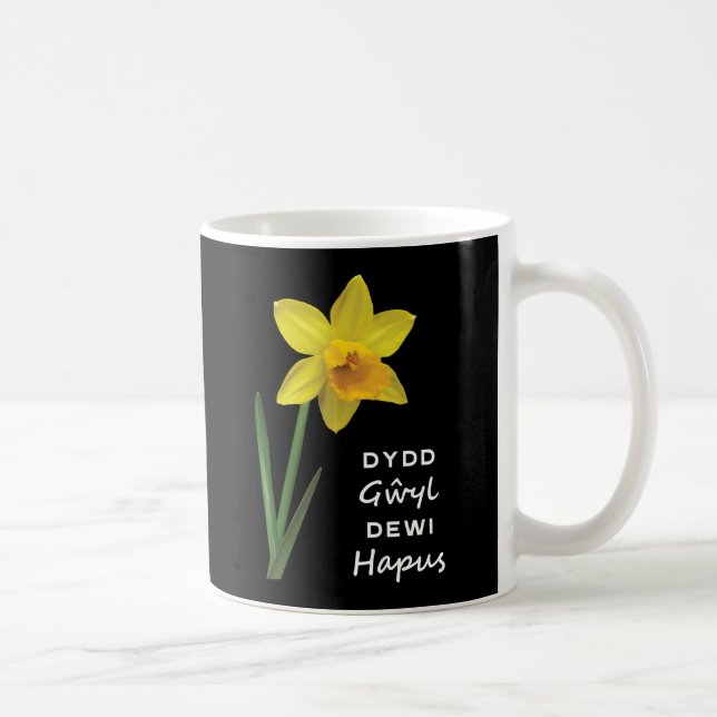 Caneca De Café Dydd Gil Dewi Hapus Happy Day (Direita)