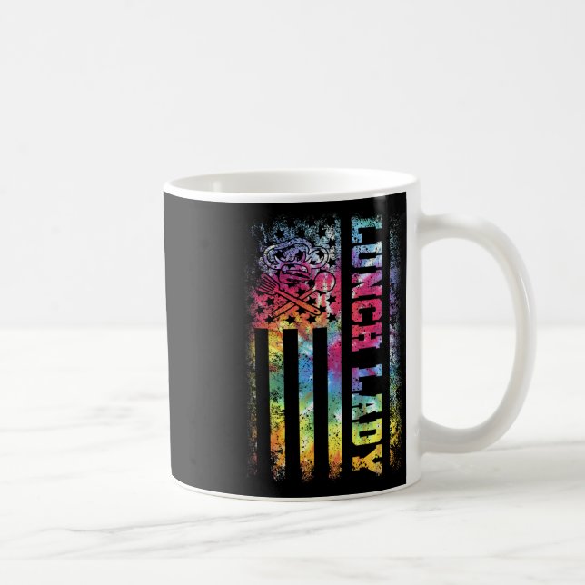 Caneca De Café Dye U Flag Lunch Lady Back To School (Direita)
