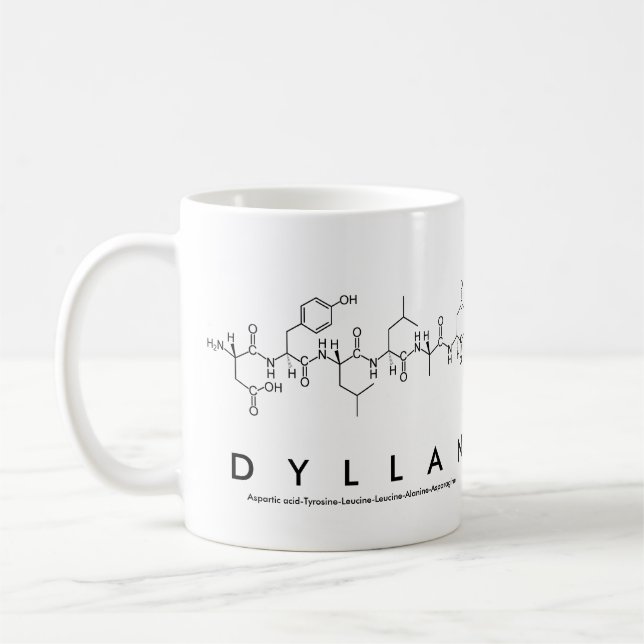 Caneca De Café Dyllan peptide name mug (Esquerda)