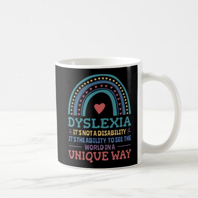 Caneca De Café Dyslexia Awareness Dyslexic Coffee Mug (Direita)