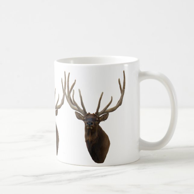 Caneca De Café E48 Cabeça de Elk Bull em Velvet (Direita)