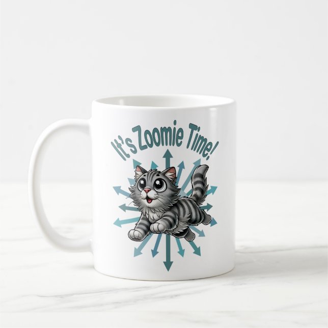 Caneca De Café É a Cinza de Zoomie por Gato (Esquerda)