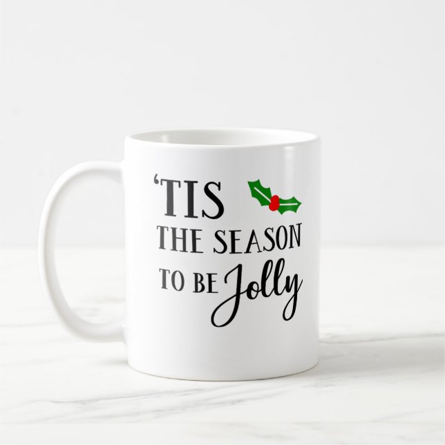 Caneca De Café É a Época de Ser Visgo de Natal (Esquerda)