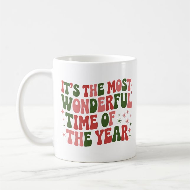 Caneca De Café É a época mais maravilhosa do Natal  (Esquerda)