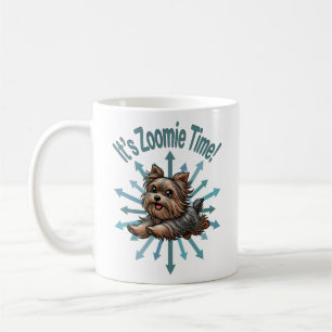 Caneca De Café É a Hora do Zoomie Yorkshire Terrier